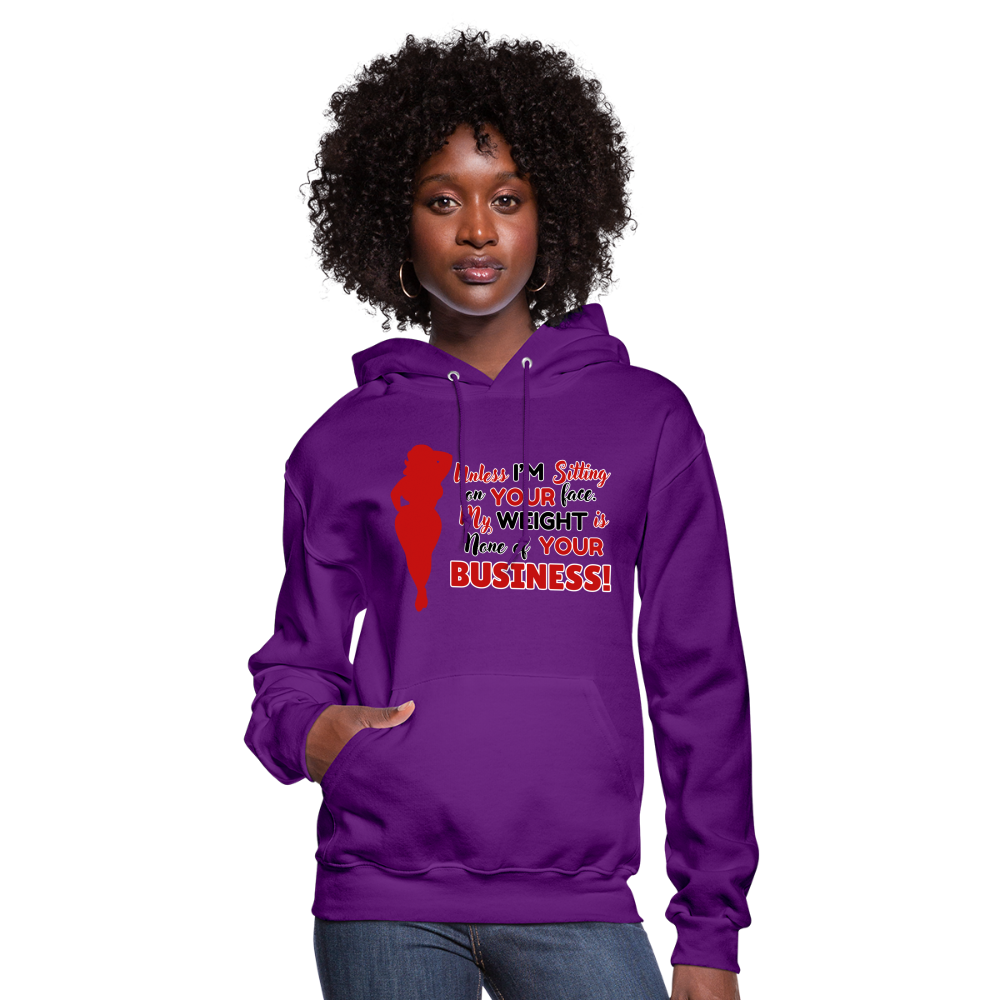 BENNETT PEACH SITTING ON YOUR FACE Women's Hoodie - purple