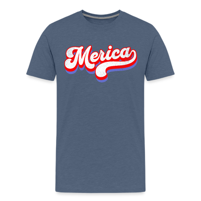MERICA Men's Premium T-Shirt - heather blue