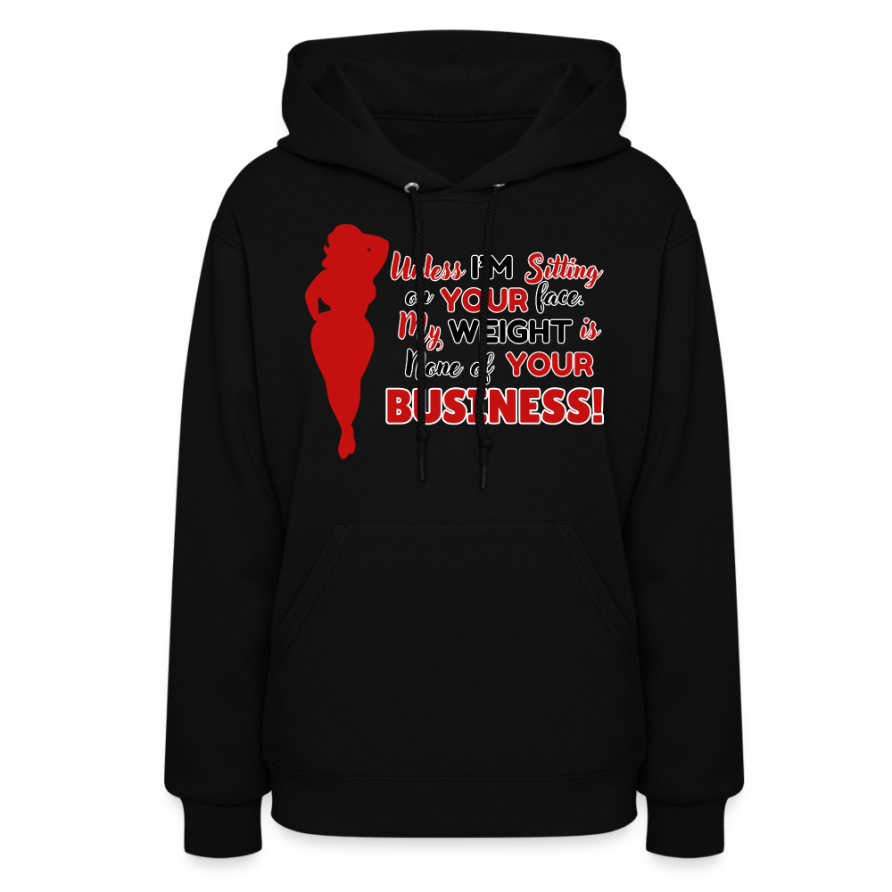 BENNETT PEACH SITTING ON YOUR FACE Women's Hoodie - black