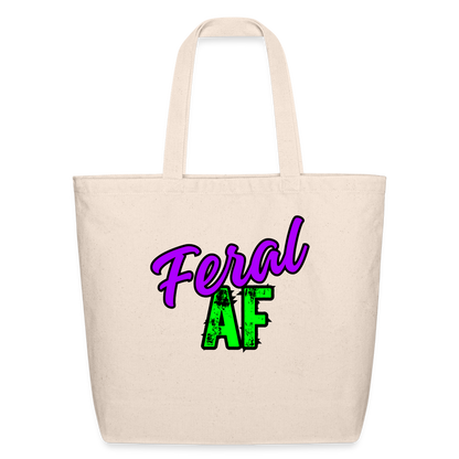 FERAL AF Eco-Friendly Cotton Tote - natural