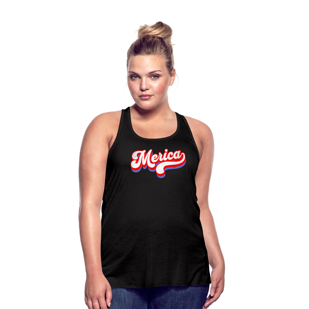 MERICA Women's Flowy Tank Top by Bella - black