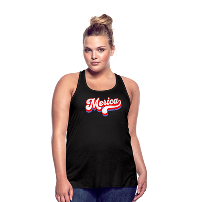 MERICA Women's Flowy Tank Top by Bella - black