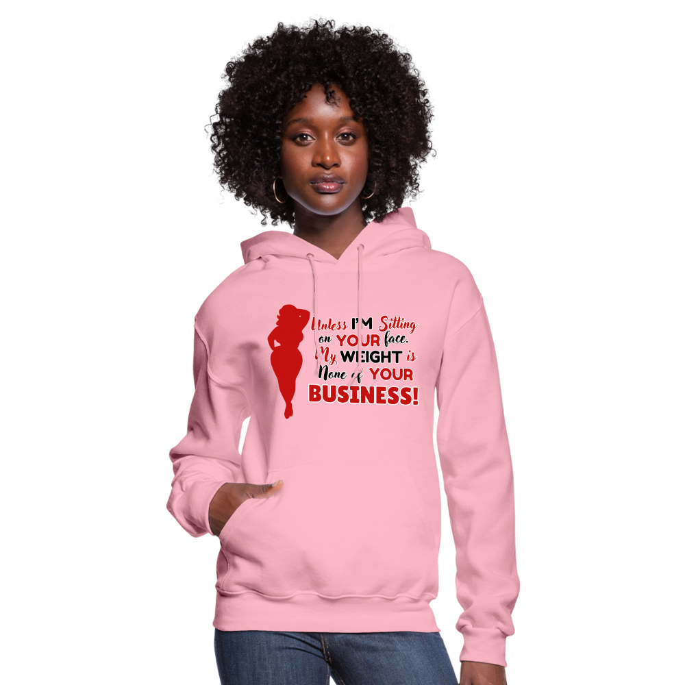 BENNETT PEACH SITTING ON YOUR FACE Women's Hoodie - classic pink