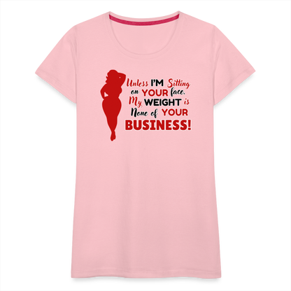 BENNETT PEACH "SITTING ON YOUR FACE"  Women’s Premium T-Shirt - pink