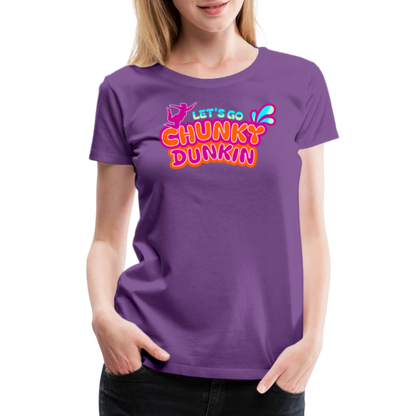 BENNETT PEACH "CHUNKY DUNKIN" Women’s Premium T-Shirt - purple