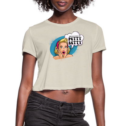 BENNETT PEACH "PETTY BETTY" Women's Cropped T-Shirt - dust