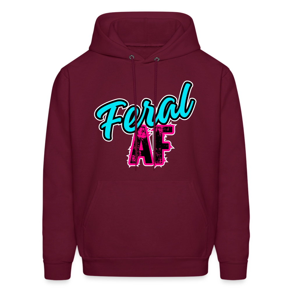 Feral AF Unisex Hoodie - burgundy