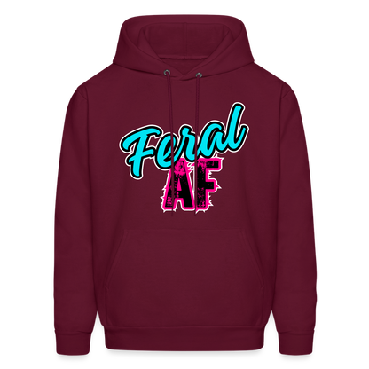 Feral AF Unisex Hoodie - burgundy