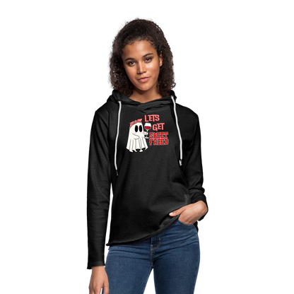 BENNETT PEACH SHEETFACED Unisex Lightweight Terry Hoodie - charcoal grey