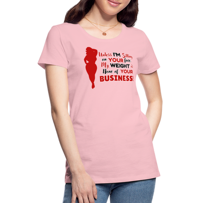 BENNETT PEACH "SITTING ON YOUR FACE"  Women’s Premium T-Shirt - pink