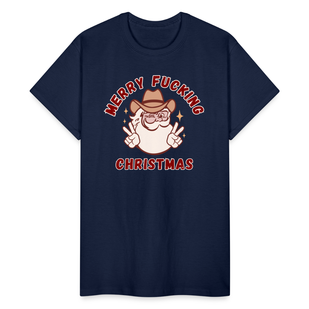 MERRY F*CKING CHRISTMAS Gildan Ultra Cotton Adult T-Shirt - navy