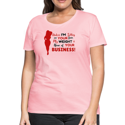 BENNETT PEACH "SITTING ON YOUR FACE"  Women’s Premium T-Shirt - pink