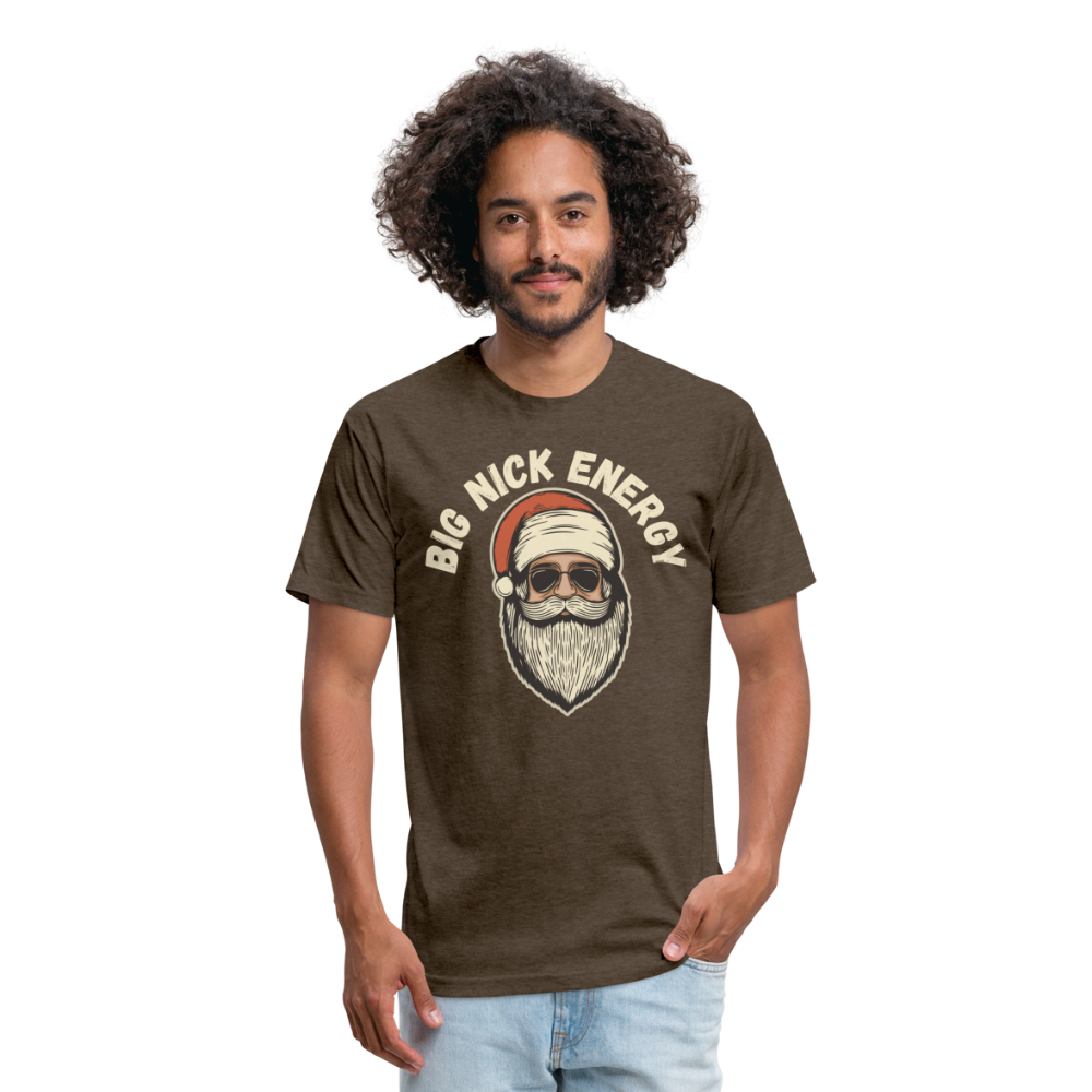 BIG NICK ENERGY Fitted Cotton/Poly T-Shirt by Next Level - heather espresso