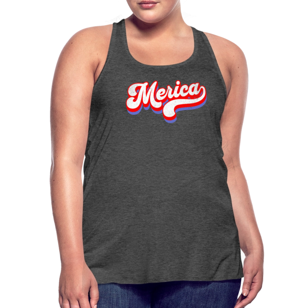 MERICA Women's Flowy Tank Top by Bella - deep heather