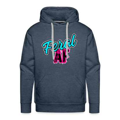 Feral AF Unisex Sizing Premium Hoodie - heather denim