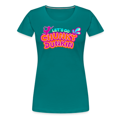 BENNETT PEACH "CHUNKY DUNKIN" Women’s Premium T-Shirt - teal