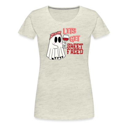 BENNETT PEACH SHEETFACED Women’s Premium T-Shirt - heather oatmeal