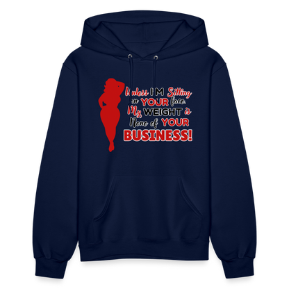 BENNETT PEACH SITTING ON YOUR FACE Women's Hoodie - navy