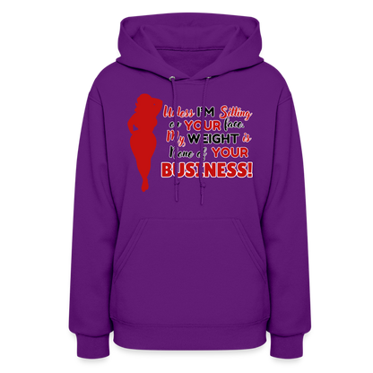 BENNETT PEACH SITTING ON YOUR FACE Women's Hoodie - purple