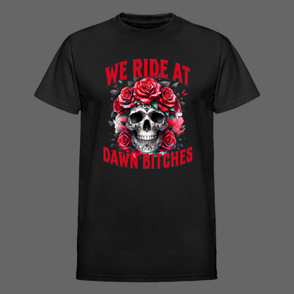 We Ride at Dawn Gildan Ultra Cotton Adult T-Shirt - black
