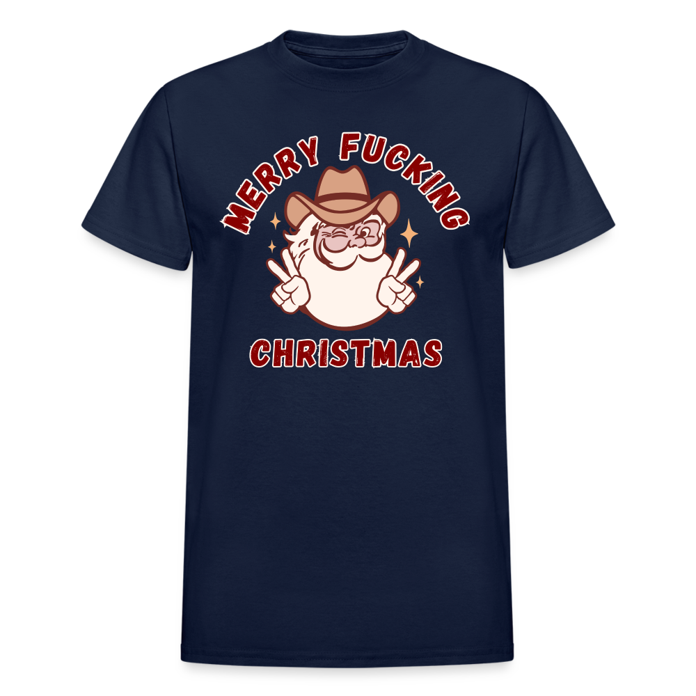 MERRY F*CKING CHRISTMAS Gildan Ultra Cotton Adult T-Shirt - navy