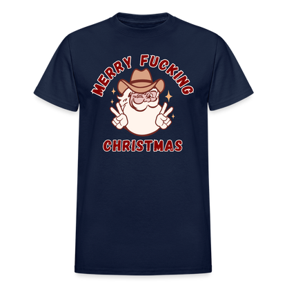 MERRY F*CKING CHRISTMAS Gildan Ultra Cotton Adult T-Shirt - navy