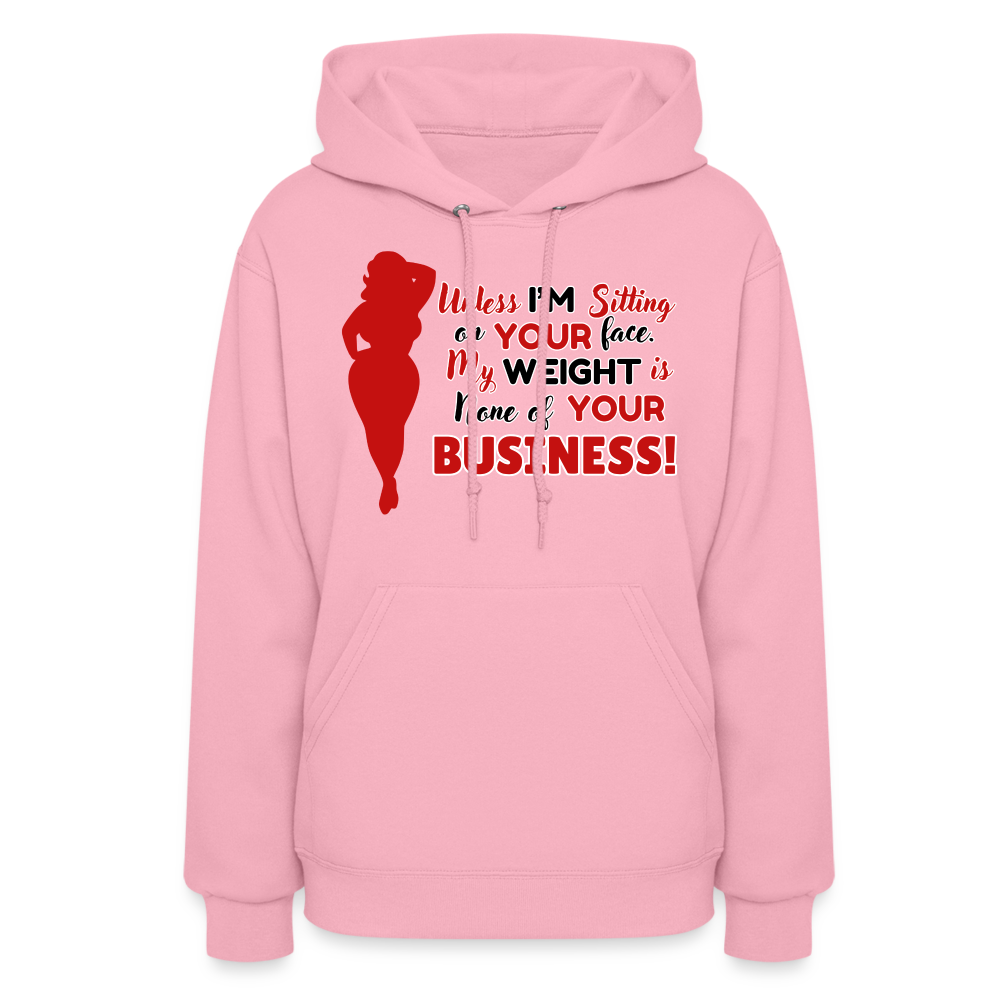 BENNETT PEACH SITTING ON YOUR FACE Women's Hoodie - classic pink