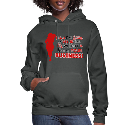 BENNETT PEACH SITTING ON YOUR FACE Women's Hoodie - asphalt