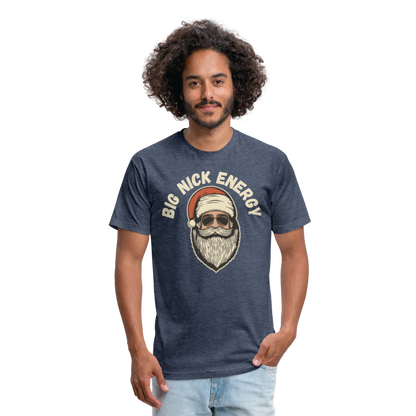 BIG NICK ENERGY Fitted Cotton/Poly T-Shirt by Next Level - heather navy