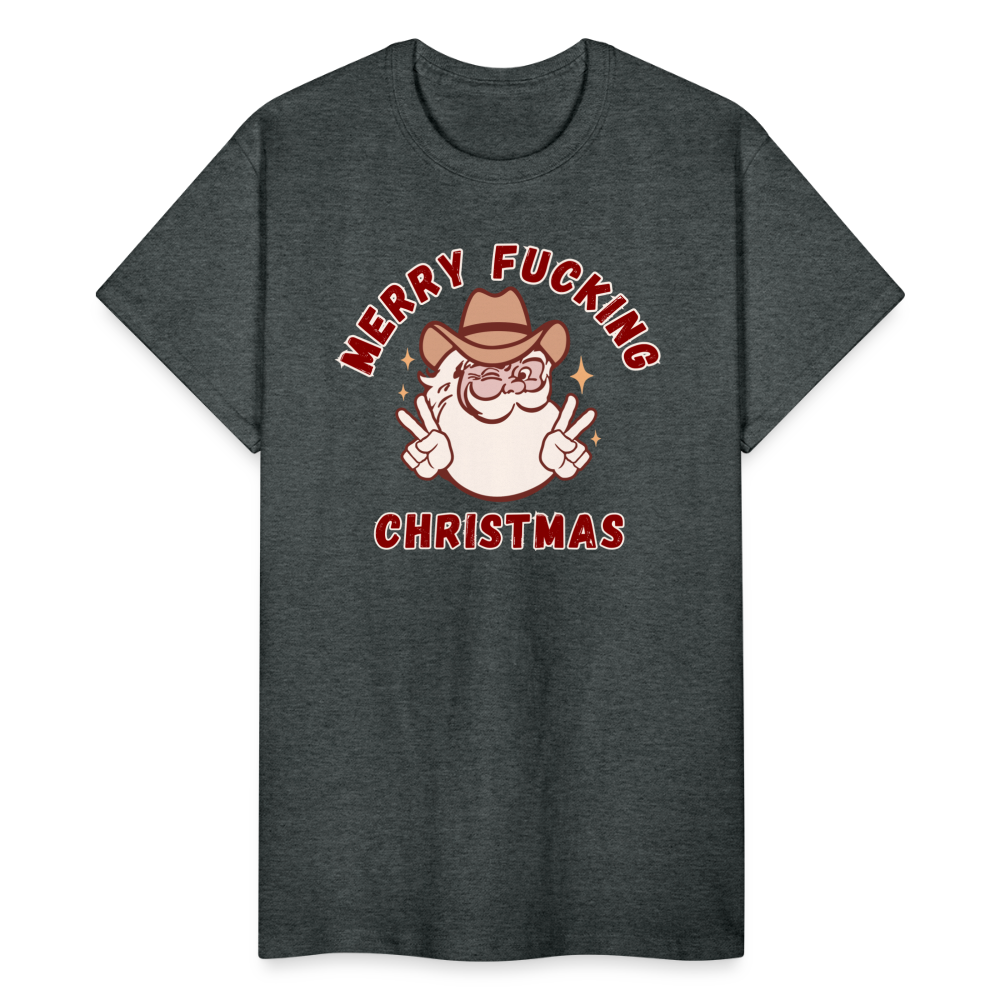 MERRY F*CKING CHRISTMAS Gildan Ultra Cotton Adult T-Shirt - deep heather