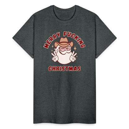 MERRY F*CKING CHRISTMAS Gildan Ultra Cotton Adult T-Shirt - deep heather