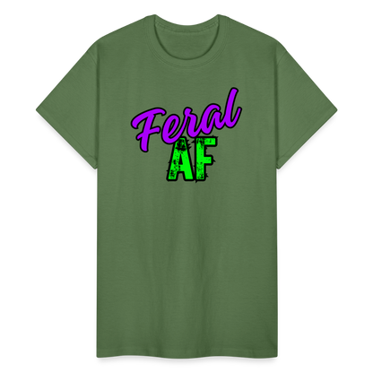 FERAL AF Gildan Ultra Cotton Adult T-Shirt - military green