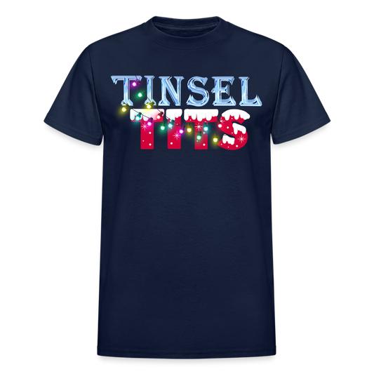 TINSEL TITS Gildan Ultra Cotton Adult T-Shirt - navy