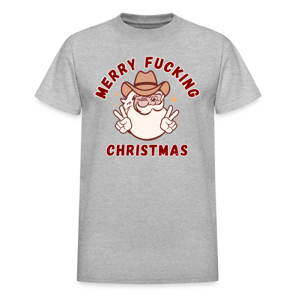 MERRY F*CKING CHRISTMAS Gildan Ultra Cotton Adult T-Shirt - heather gray