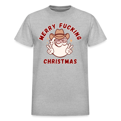 MERRY F*CKING CHRISTMAS Gildan Ultra Cotton Adult T-Shirt - heather gray