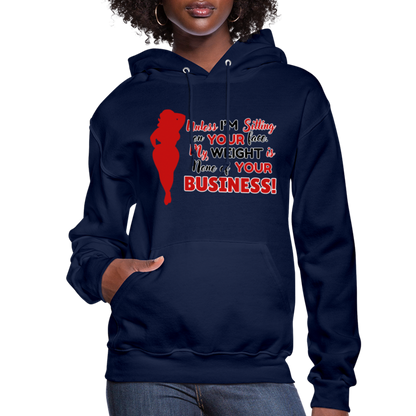 BENNETT PEACH SITTING ON YOUR FACE Women's Hoodie - navy