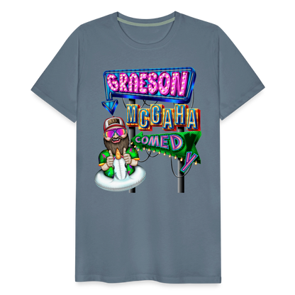 Unisex Graeson Mcgaha Comedy Men's Premium T-Shirt - steel blue