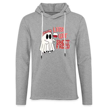 BENNETT PEACH SHEETFACED Unisex Lightweight Terry Hoodie - heather gray