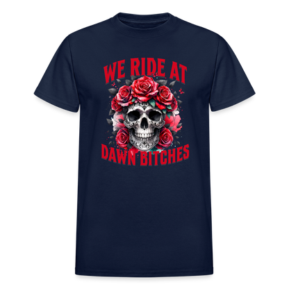 We Ride at Dawn Gildan Ultra Cotton Adult T-Shirt - navy