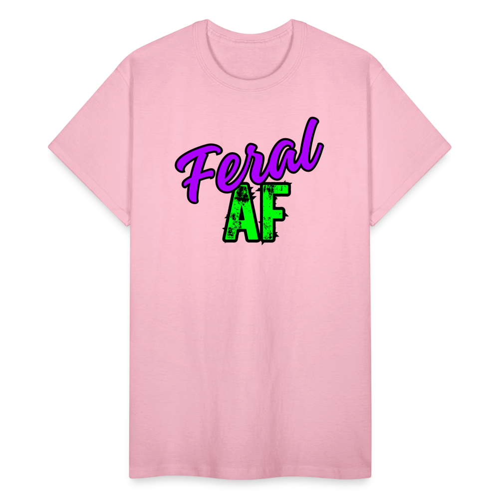 FERAL AF Gildan Ultra Cotton Adult T-Shirt - light pink