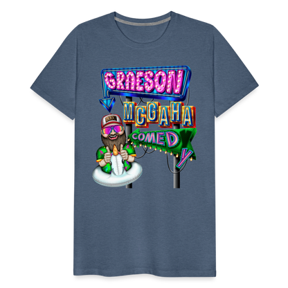 Unisex Graeson Mcgaha Comedy Men's Premium T-Shirt - heather blue