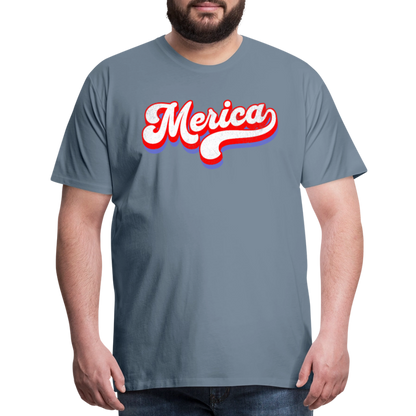 MERICA Men's Premium T-Shirt - steel blue