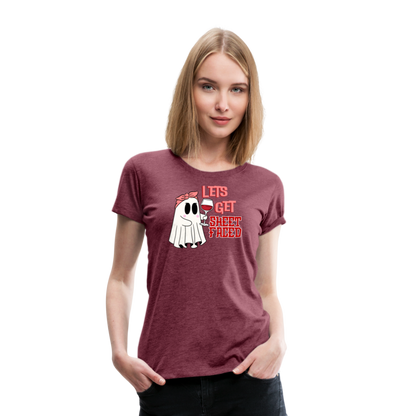 BENNETT PEACH SHEETFACED Women’s Premium T-Shirt - heather burgundy