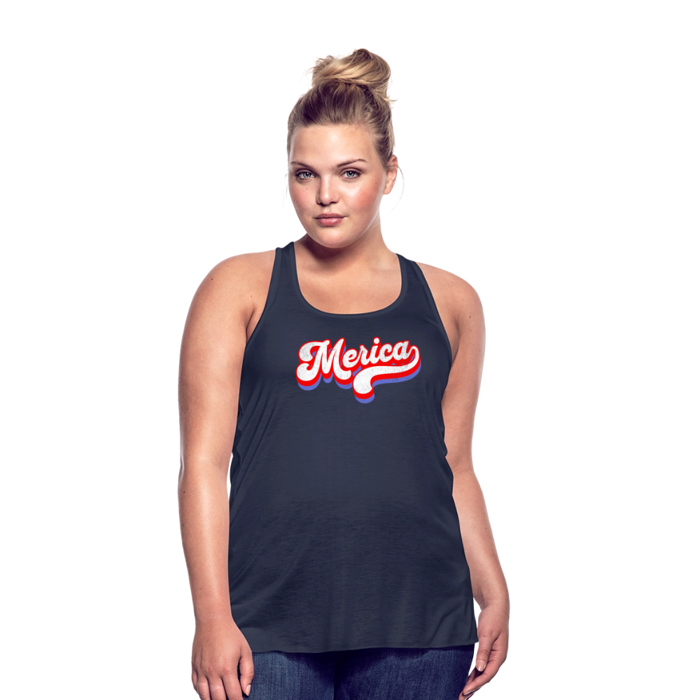 MERICA Women's Flowy Tank Top by Bella - navy