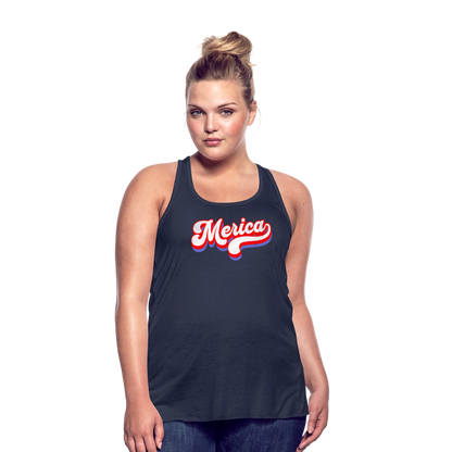 MERICA Women's Flowy Tank Top by Bella - navy