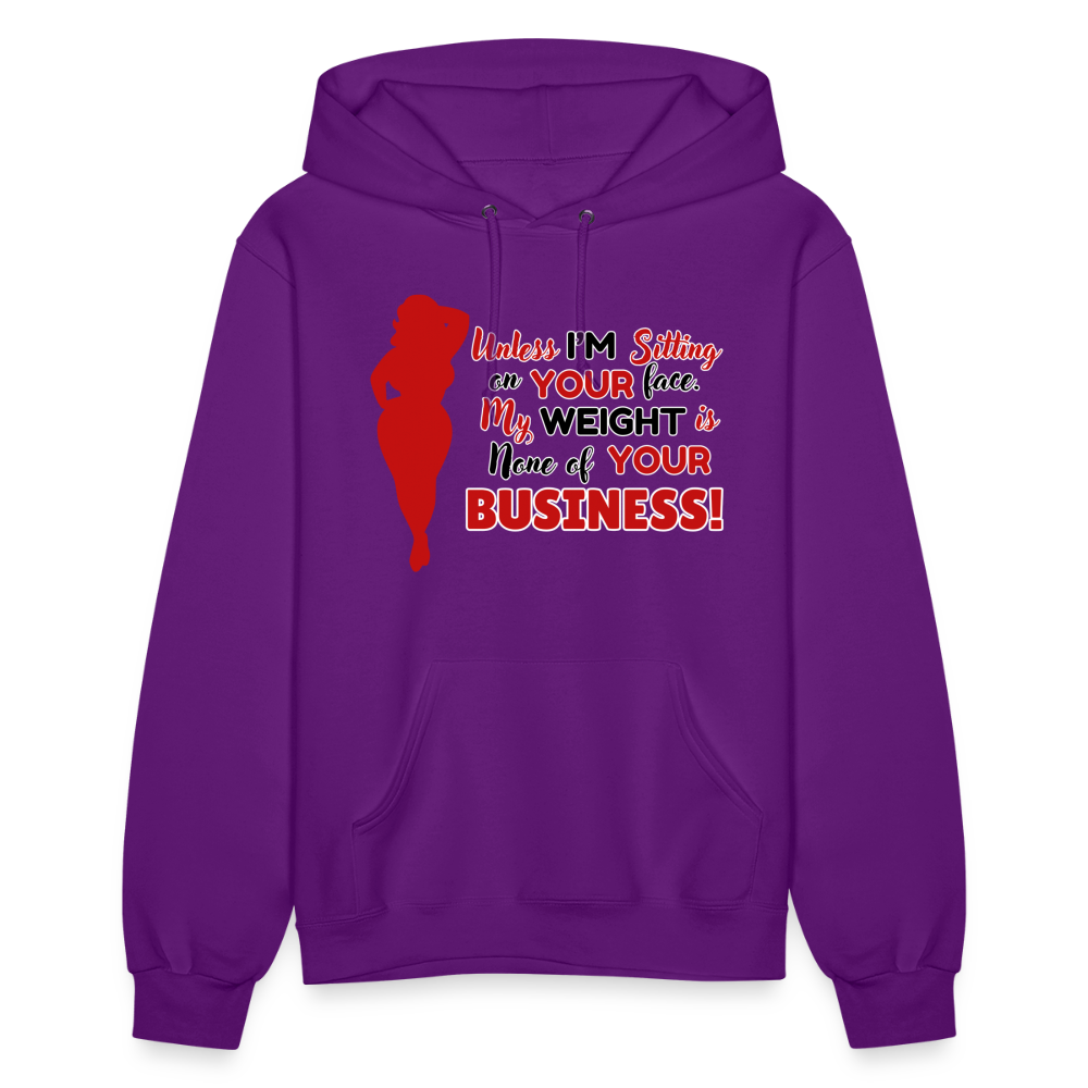 BENNETT PEACH SITTING ON YOUR FACE Women's Hoodie - purple