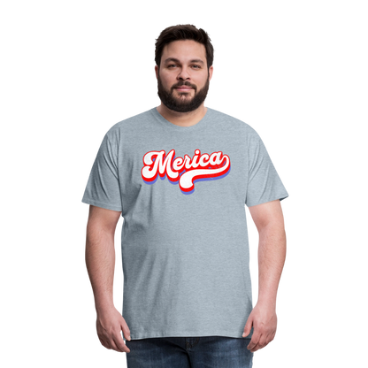 MERICA Men's Premium T-Shirt - heather ice blue