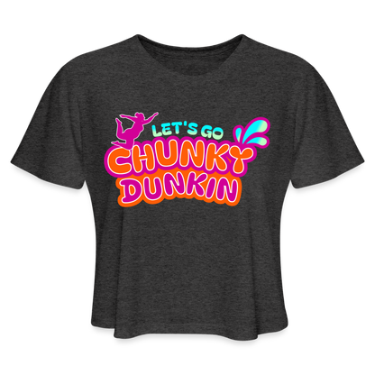 BENNETT PEACH "CHUNKY DUNKIN" Women's Cropped T-Shirt - deep heather
