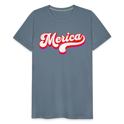 MERICA Men's Premium T-Shirt - steel blue