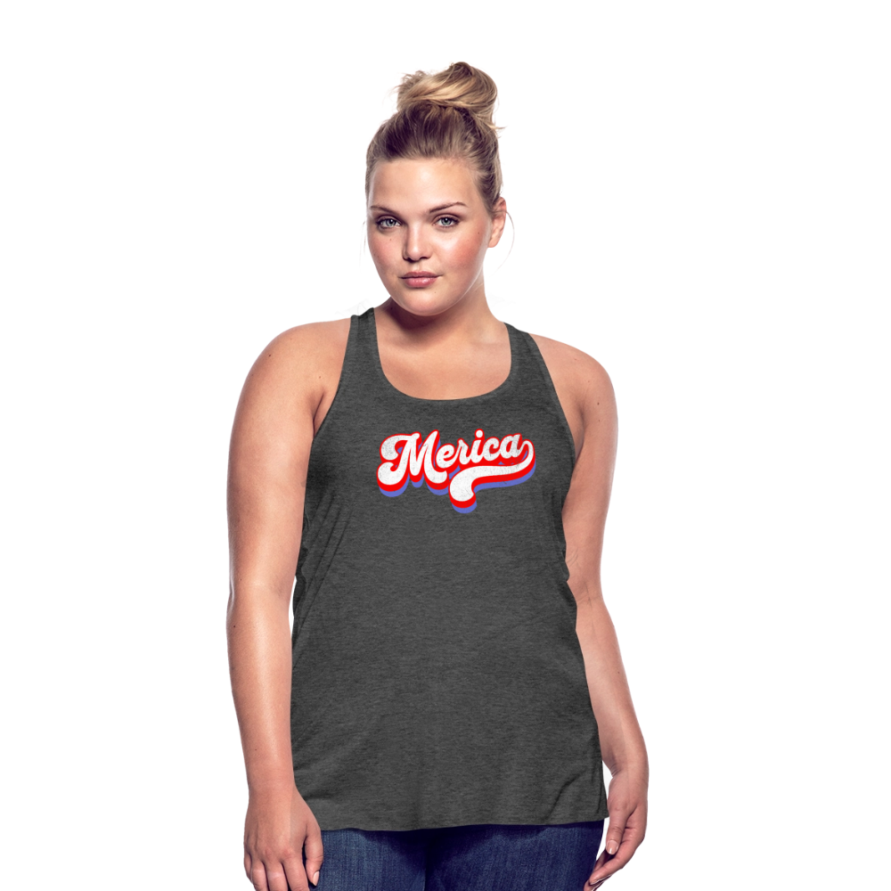 MERICA Women's Flowy Tank Top by Bella - deep heather